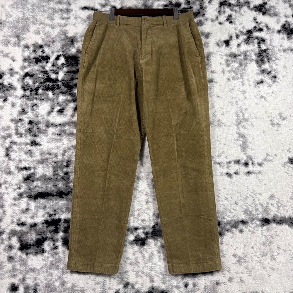 Uniqlo Mens Corduroy Pants‎ Size Medium 30 Waist Brown Straight Leg Stretch